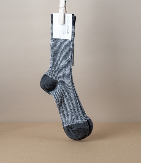 Japanese Woven Washi Paper Jacquard Socks, Large