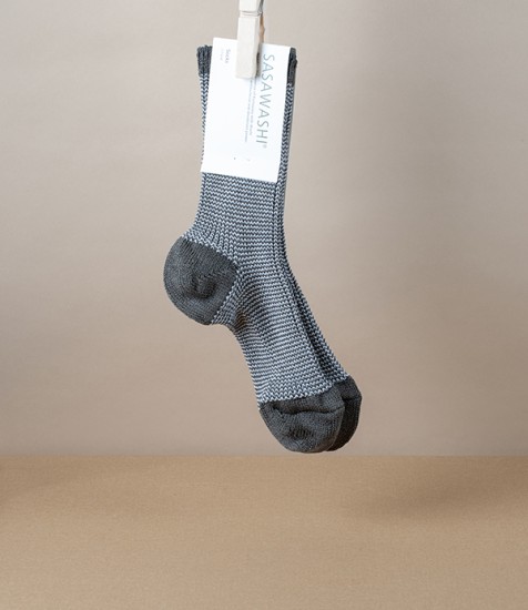 Japanese Woven Washi Paper Jacquard Socks, Medium