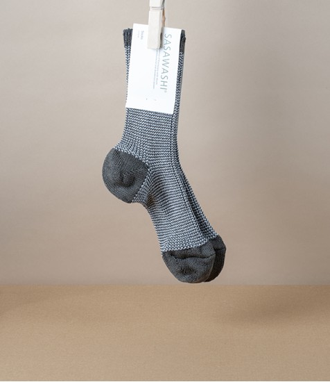 Japanese Woven Washi Paper Jacquard Socks, Medium