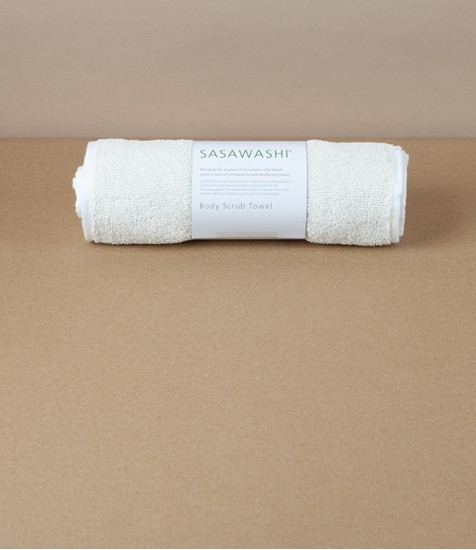 Kumazasa Washi Paper & Cotton Exfoliating Towel for the Body