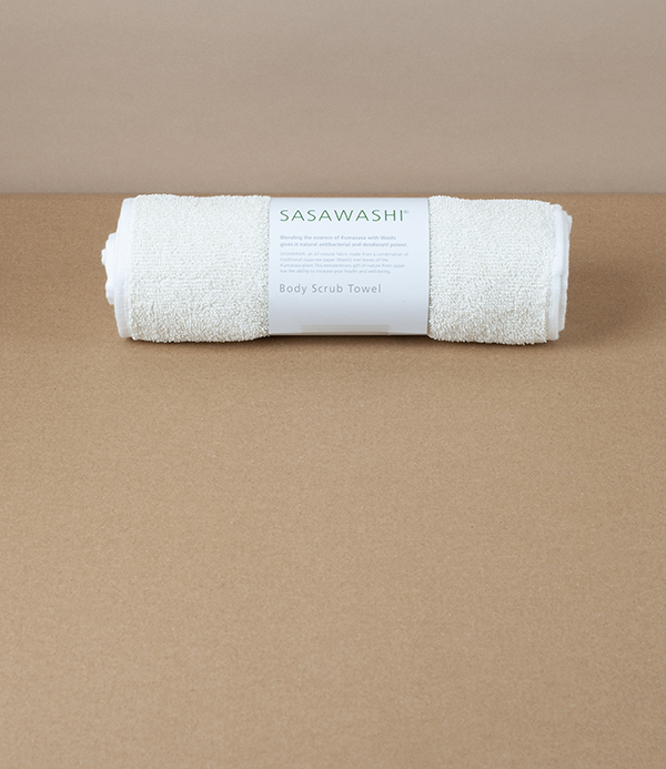 Kumazasa Washi Paper & Cotton Exfoliating Towel for the Body