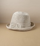 Kumazasa Washi Paper Hand-Knitted Hat, Natural