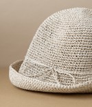 Kumazasa Washi Paper Hand-Knitted Hat, Natural