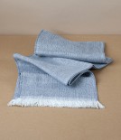 Washi Paper & Cotton Woven Gauze Summer Scarf, Navy
