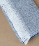 Washi Paper & Cotton Woven Gauze Summer Scarf, Navy