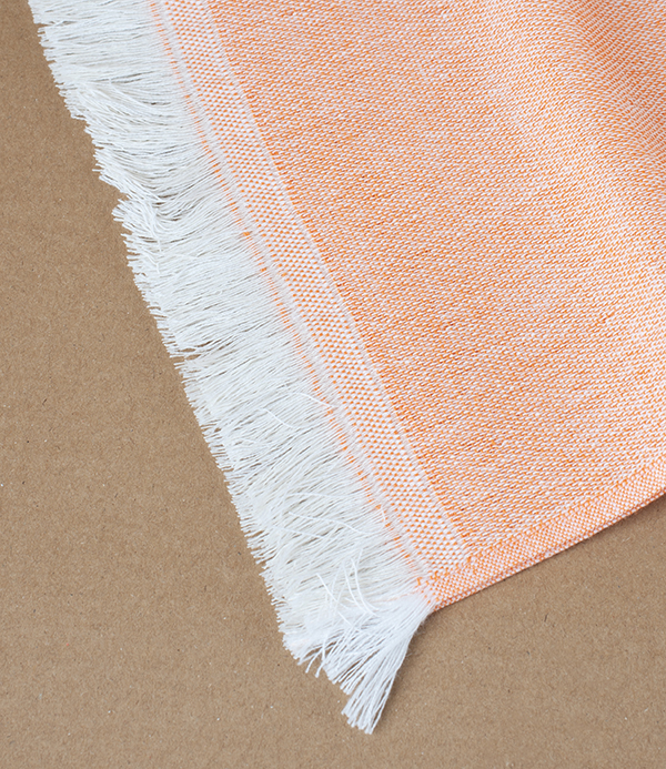 Washi Paper & Cotton Woven Gauze Summer Scarf, Orange