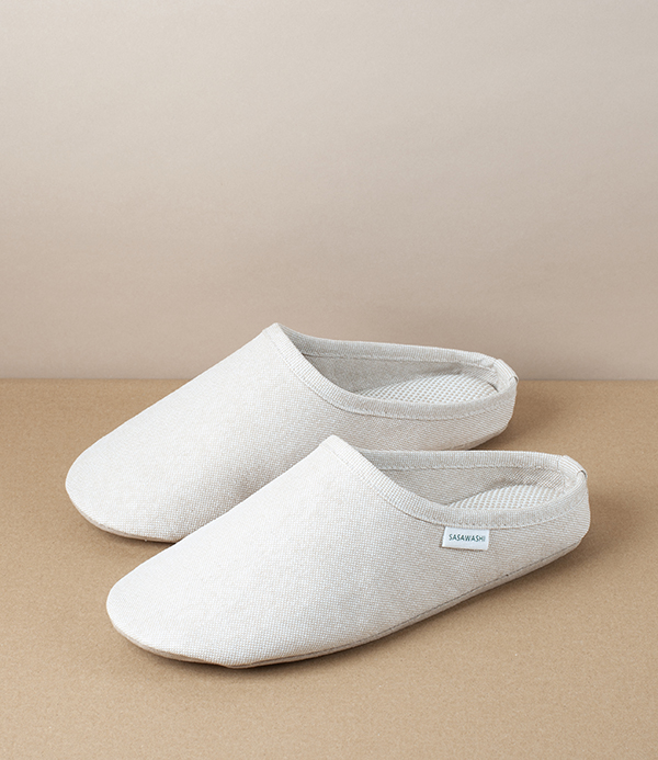Woven Washi Paper Moccasin Style Slippers, Extra Large