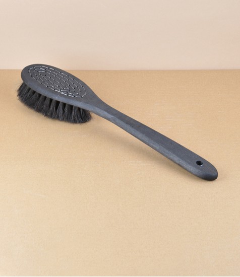 Finnish sauna brush, tar birch, black bristle