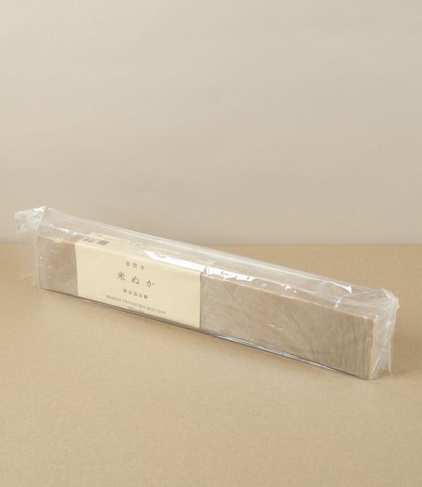 Mutenka Sekken Kettle-Fired Japanese Rice Bran Soap, Long Bar