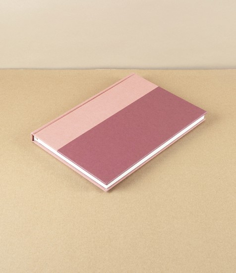 Semikolon Lined Notebook, A5, Dusty Pink & Plum