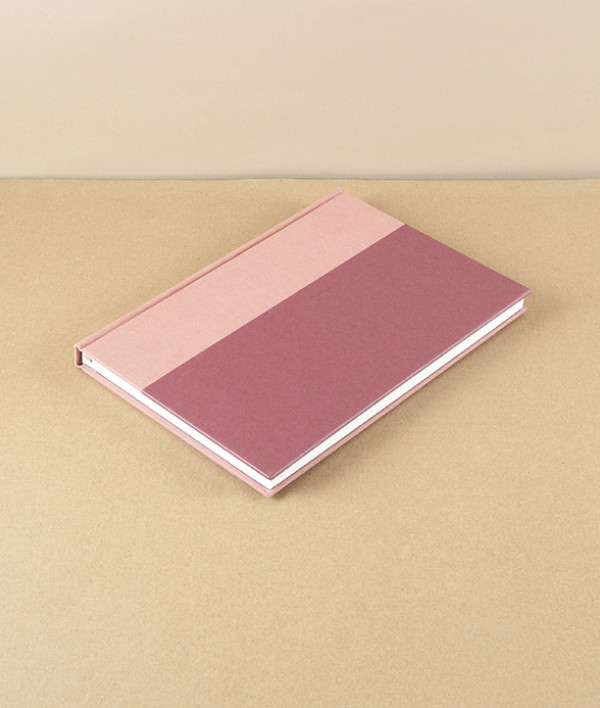 Semikolon Lined Notebook, A5, Dusty Pink & Plum