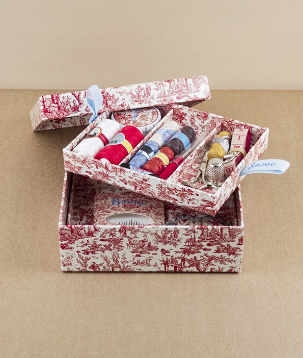 Maison Sajou Sewing Set, Toile de Jouy