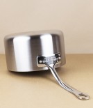 English Stainless Steel Tri-ply Lidded Saucepan, 3l