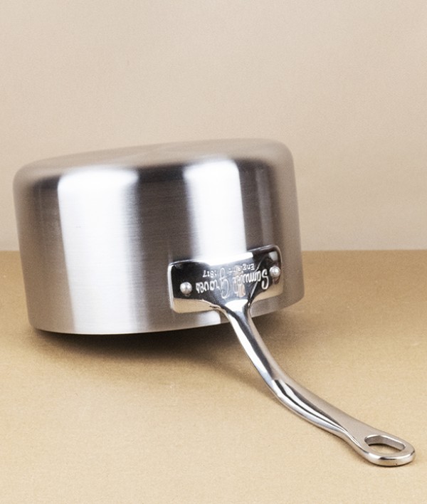 English Stainless Steel Tri-ply Lidded Saucepan, 3l