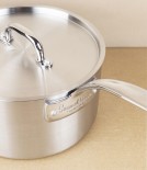 English Stainless Steel Tri-ply Lidded Saucepan, 3l