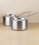 English Stainless Steel Tri-ply Lidded Saucepan, 3l