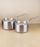 English Stainless Steel Tri-ply Lidded Saucepan, 2l