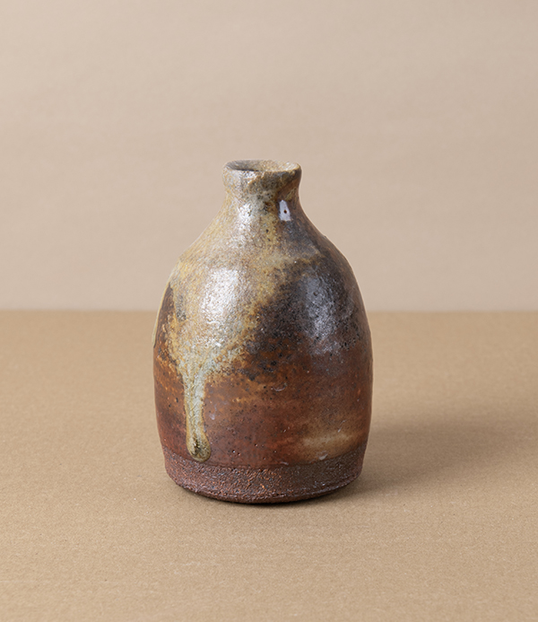 Simon Horton Anagama Fired Bud Vase, Shino