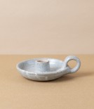 Simon Horton Candle Holder, Stoneware, Ash