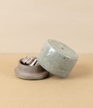 Simon Horton Incense Box, Stoneware, Ash