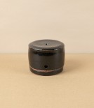 Simon Horton Incense Box, Stoneware, Tenmoku