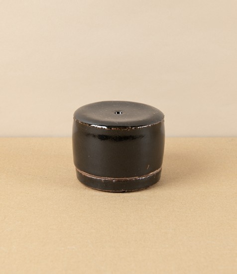 Simon Horton Incense Box, Stoneware, Tenmoku