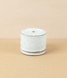 Simon Horton Incense Box, Stoneware, White Nuka