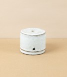 Simon Horton Incense Box, Stoneware, White Nuka