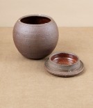 Simon Horton Stoneware Lidded Jar, Round Bellied