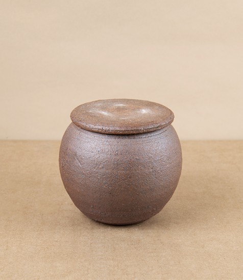 Simon Horton Stoneware Lidded Jar, Round Bellied