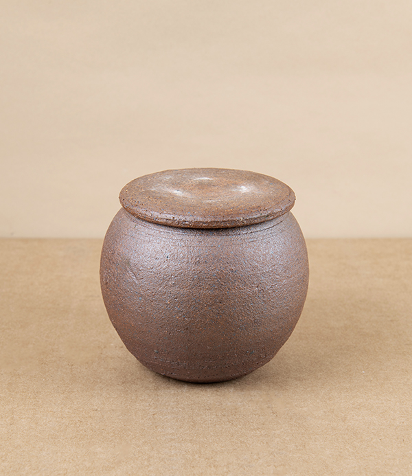 Simon Horton Stoneware Lidded Jar, Round Bellied