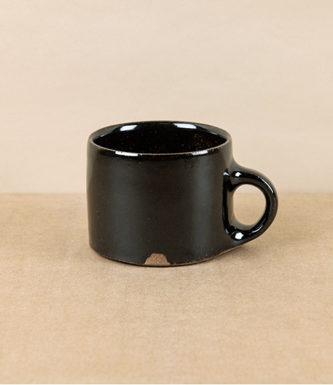 Simon Horton Stoneware Short Mug, Tenmoku