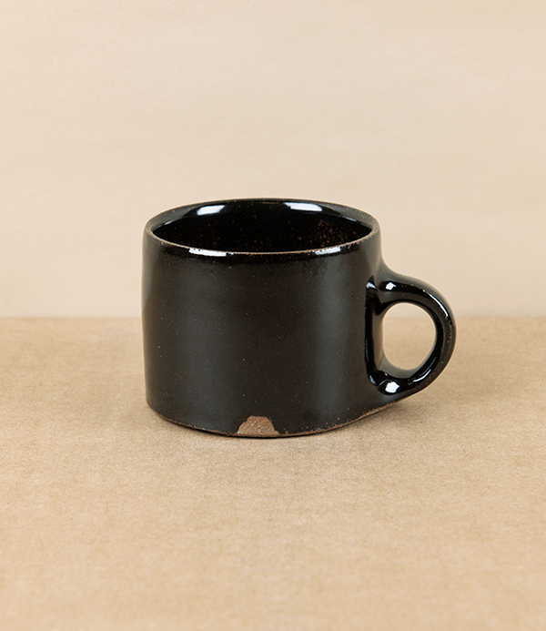 Simon Horton Stoneware Short Mug, Tenmoku
