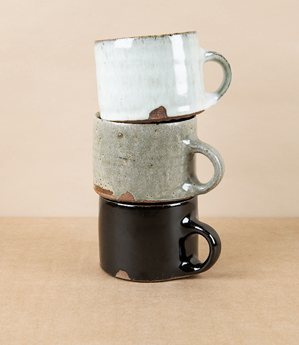 Simon Horton Stoneware Short Mug, Tenmoku