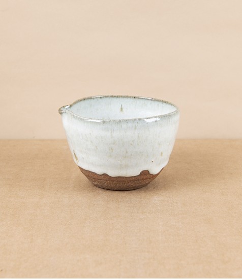 Simon Horton Mini Pouring Bowl, Stoneware, White Nuka