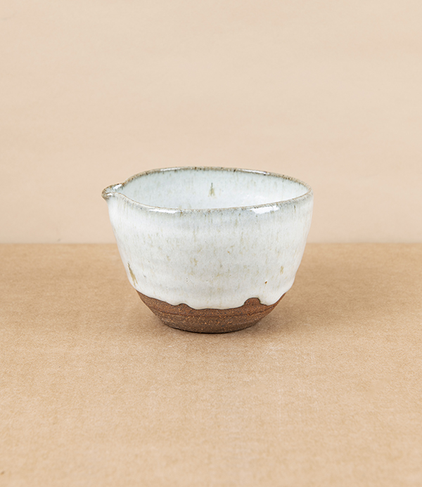 Simon Horton Mini Pouring Bowl, Stoneware, White Nuka