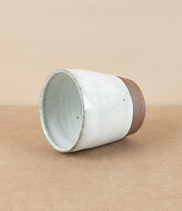Simon Horton Stoneware Tumbler, White Nuka