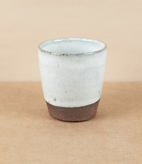 Simon Horton Stoneware Tumbler, White Nuka
