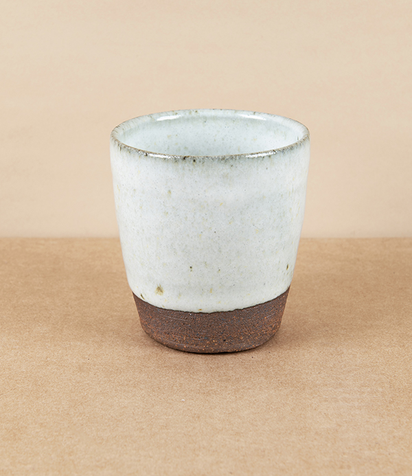 Simon Horton Stoneware Tumbler, White Nuka
