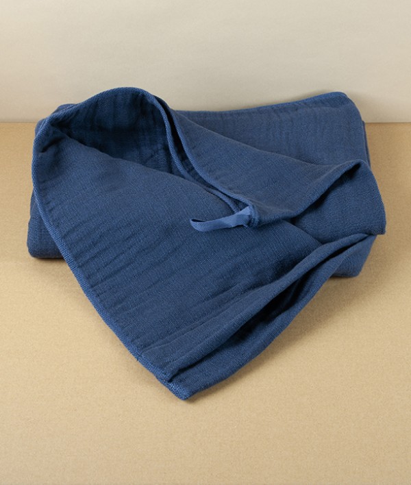 Japanese Shinto Gauze Bath Towel, Navy