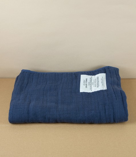 Japanese Shinto Gauze Bath Towel, Navy