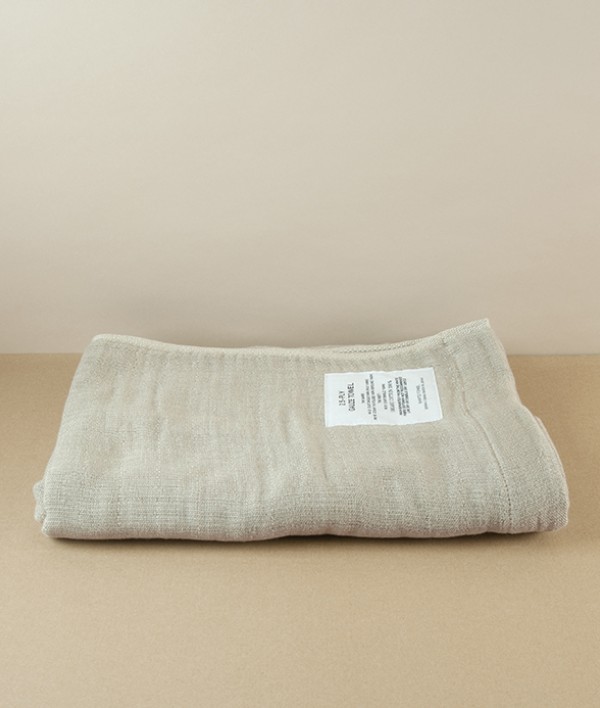 Japanese Shinto Gauze Bath Towel, Beige