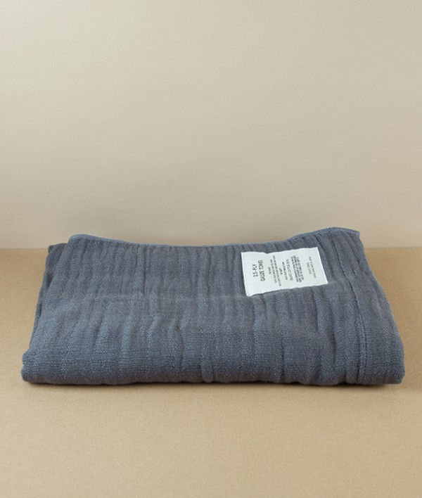 Japanese Shinto Gauze Bath Towel, Grey