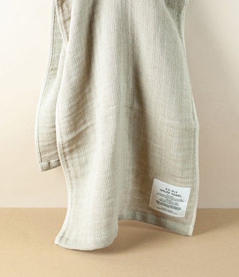 Japanese Shinto Gauze Shoulder Towel, Beige