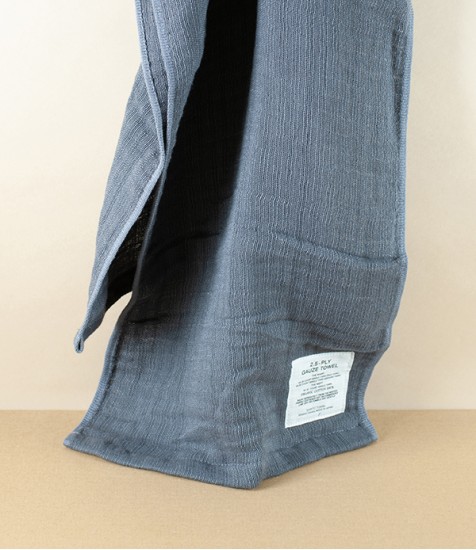Japanese Shinto Gauze Shoulder Towel, Grey