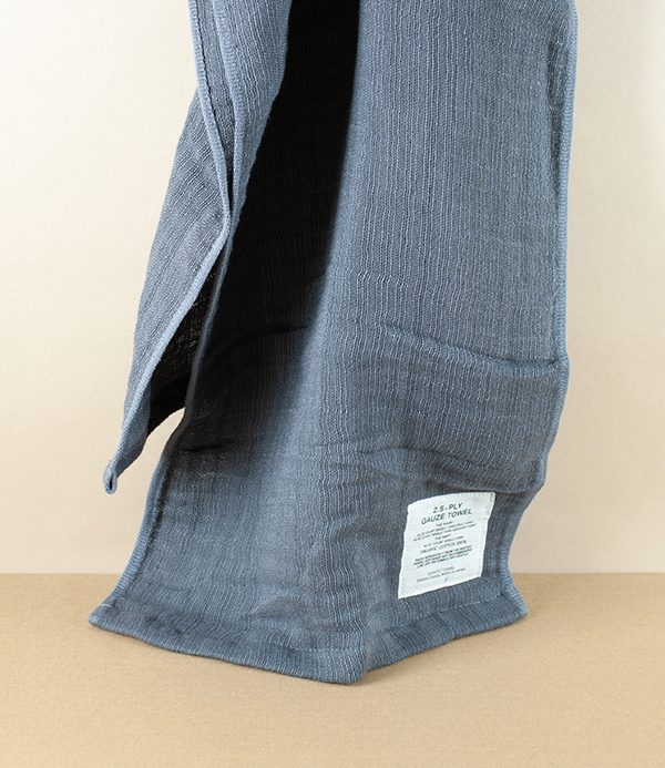 Japanese Shinto Gauze Shoulder Towel, Grey