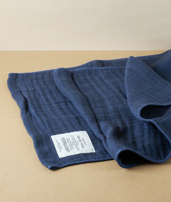 Japanese Shinto Gauze Shoulder Towel, Navy