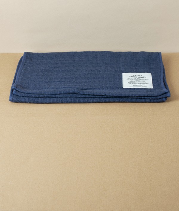 Japanese Shinto Gauze Shoulder Towel, Navy