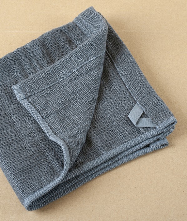 Japanese Shinto Gauze Wash Cloth, Grey