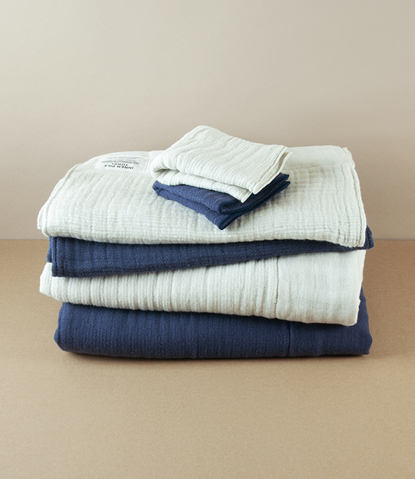 Japanese Shinto Inner Pile Bath Towel, Ivory